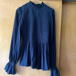 Venus long sleeve blue blouse small